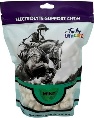 Show full view: Funky Unicorn Mint Electrolyte Cubes Horse Supplement, 21-oz pouch slide 1 of 7