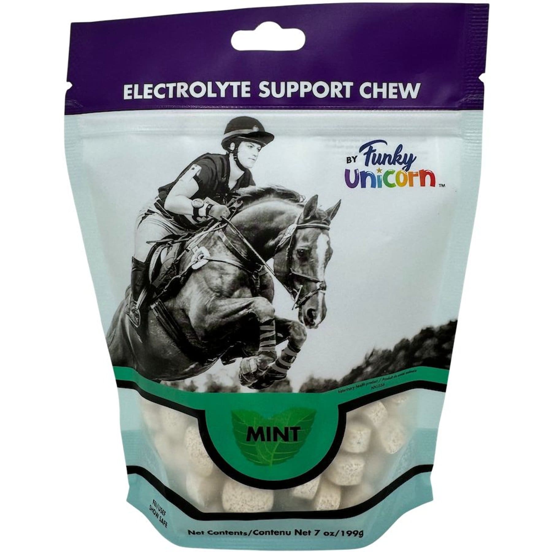 Funky Unicorn Mint Electrolyte Cubes Horse Supplement, 7-oz pouch