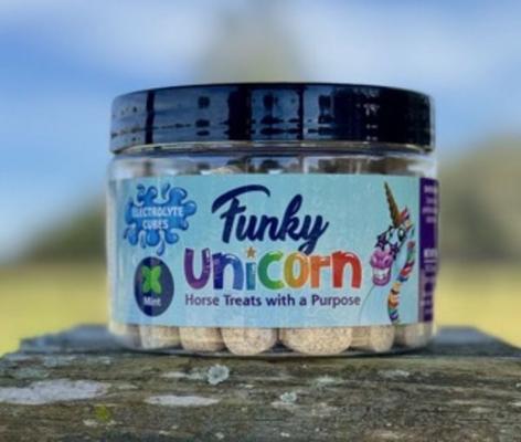 Show full view: Funky Unicorn Mint Electrolyte Cubes Horse Supplement, 7-oz pouch slide 5 of 6