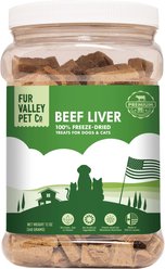 Fur Valley Beef Liver Freeze-Dried Dog & Cat Treats, 12-oz jar