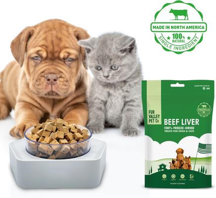 Show full view: Fur Valley Beef Liver Grain-Free Freeze-Dried Dog Treats, 3-oz bag slide 7 of 8