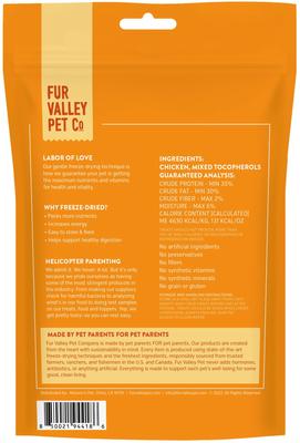 Show full view: Fur Valley Chicken Bites Grain-Free Freeze-Dried Dog Treats, 3-oz bag slide 3 of 8