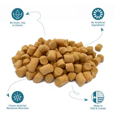 Show full view: Fur Valley Salmon Bites Grain-Free Freeze-Dried Dog Treats, 2-oz bag slide 4 of 7