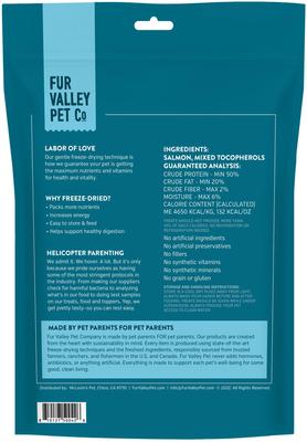 Show full view: Fur Valley Salmon Freeze-Dried Dog & Cat Treats, 12-oz bag slide 4 of 8
