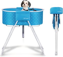 Furesh Elevated Folding Pet Bath Tub & Wash Station, Blue slide 1 of 7