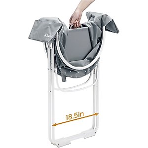 Furesh Elevated Folding Pet Bath Tub & Wash Station, Gray
