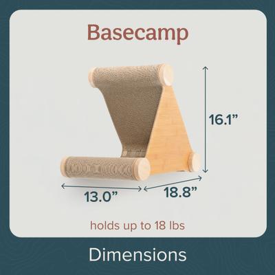 Show full view: FurHaven Ascentials Basecamp Cat Wall Shelve, Bamboo slide 9 of 11