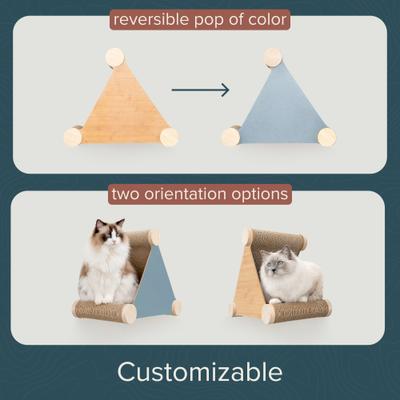 Show full view: FurHaven Ascentials Basecamp Cat Wall Shelve, Bamboo slide 7 of 11