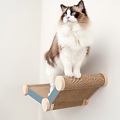 FurHaven Ascentials Lookout Lounge Cat Wall Shelve, Bamboo