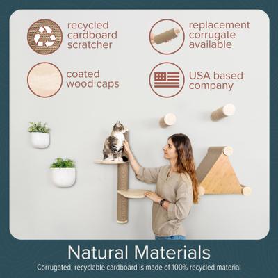 Show full view: FurHaven Ascentials Treehugger Cat Scratcher, Bamboo slide 5 of 11