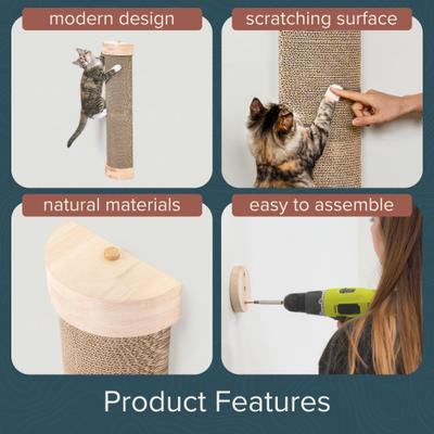 Show full view: FurHaven Ascentials Treehugger Cat Scratcher, Bamboo slide 3 of 11