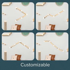 FurHaven Ascentials Wave Cat Wall Shelve, Bamboo slide 2 of 9