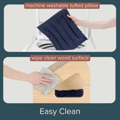 Show full view: FurHaven Ascentials Wooden Cat Chalet with Hammock, Navy slide 8 of 10