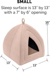 FurHaven Calming Fleece Covered Dog & Cat Bed, Beige Buff slide 2 of 7
