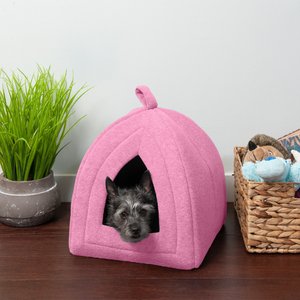 FurHaven Calming Fleece Covered Dog & Cat Bed, Cotton Candy Pink