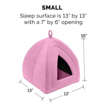 Show full view: FurHaven Calming Fleece Covered Dog & Cat Bed, Cotton Candy Pink slide 2 of 8