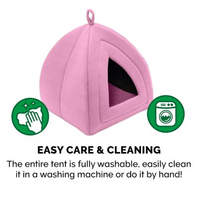 Show full view: FurHaven Calming Fleece Covered Dog & Cat Bed, Cotton Candy Pink slide 7 of 8