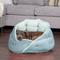 Show in main carousel: FurHaven Calming Hug Bolster Cat & Dog Bed, Aquamarine, Medium slide 1 of 9