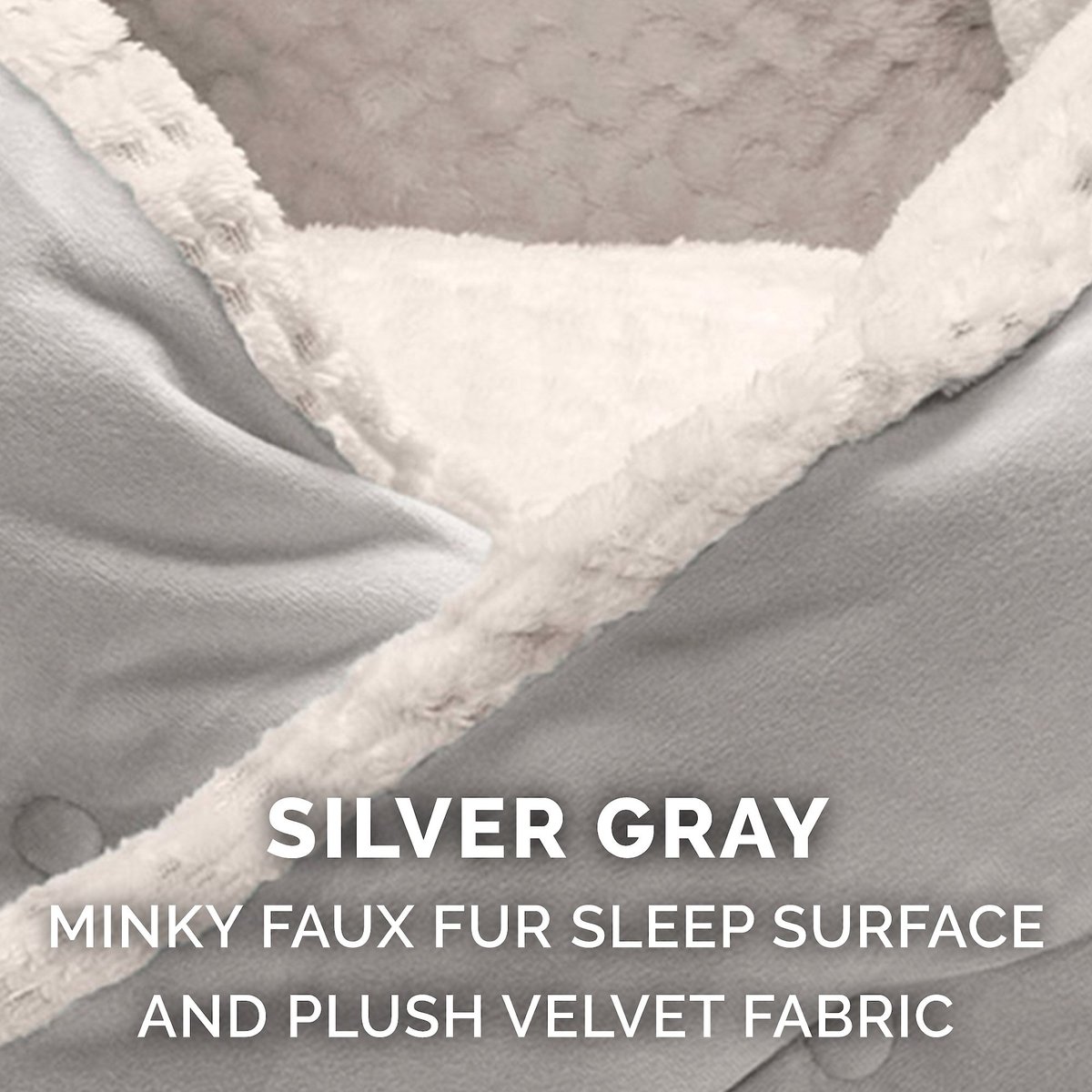 FURHAVEN Calming Hug Bolster Cat & Dog Bed, Silver Gray, Medium - Chewy.com