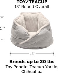 FurHaven Calming Hug Bolster Cat & Dog Bed, Silver Gray, Small slide 2 of 8