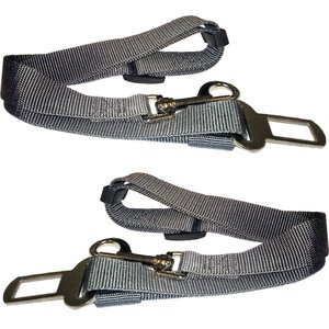 FurHaven Car Dog Seat Belt & Clip, 2 count, Gray