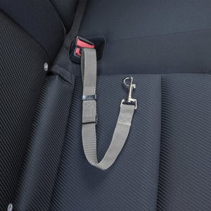 FurHaven Car Dog Seat Belt & Clip, 2 count, Gray