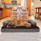 Show in main carousel: FurHaven Comfy Couch Cooling Gel Cat & Dog Bed with Removable Cover, Diamond Brown, Jumbo Plus slide 1 of 11