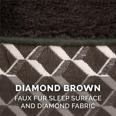 Show full view: FurHaven Comfy Couch Cooling Gel Cat & Dog Bed with Removable Cover, Diamond Brown, Jumbo Plus slide 10 of 11