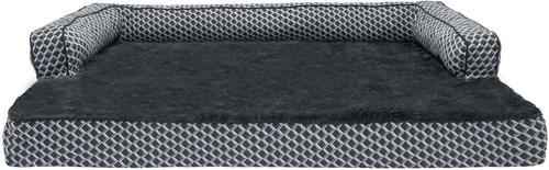 Show full view: FurHaven Comfy Couch Cooling Gel Cat & Dog Bed with Removable Cover, Diamond Gray, Jumbo Plus slide 3 of 9