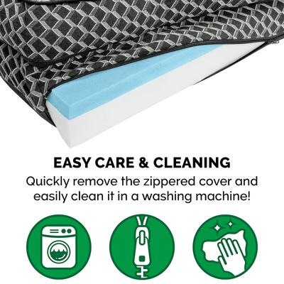 Show full view: FurHaven Comfy Couch Cooling Gel Cat & Dog Bed with Removable Cover, Diamond Gray, Jumbo Plus slide 7 of 9
