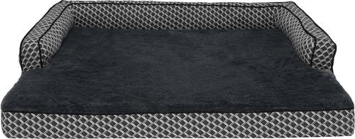 Show full view: FurHaven Comfy Couch Cooling Gel Cat & Dog Bed with Removable Cover, Diamond Gray, Jumbo slide 3 of 10
