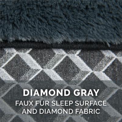 Show full view: FurHaven Comfy Couch Cooling Gel Cat & Dog Bed with Removable Cover, Diamond Gray, Jumbo slide 9 of 10