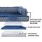 Show in main carousel: FurHaven Comfy Couch Orthopedic Bolster Dog Bed with Removable Cover, Diamond Blue, Large slide 6 of 11