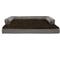Show in main carousel: FurHaven Comfy Couch Orthopedic Bolster Dog Bed with Removable Cover, Diamond Brown, Jumbo Plus slide 3 of 11