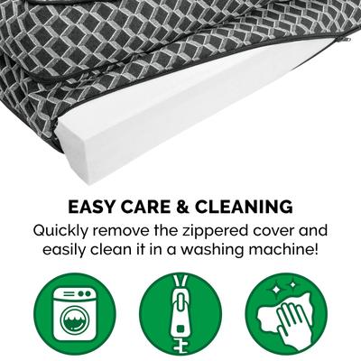 Show full view: FurHaven Comfy Couch Orthopedic Bolster Dog Bed with Removable Cover, Diamond Gray, Jumbo Plus slide 8 of 11