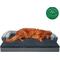 Show in main carousel: FurHaven Comfy Couch Orthopedic Bolster Dog Bed with Removable Cover, Diamond Gray, Jumbo slide 4 of 11