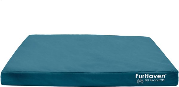 Show full view: FurHaven Deluxe Oxford Full Support Dog & Cat Bed with Removable Cover, Deep Lagoon, Large slide 3 of 10