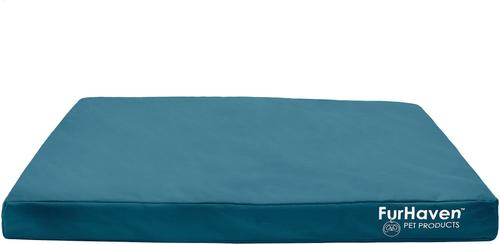 Show full view: FurHaven Deluxe Oxford Full Support Dog & Cat Bed with Removable Cover, Deep Lagoon, Large slide 4 of 11
