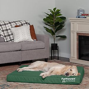 FurHaven Deluxe Oxford Full Support Dog & Cat Bed with Removable Cover, forest, Jumbo