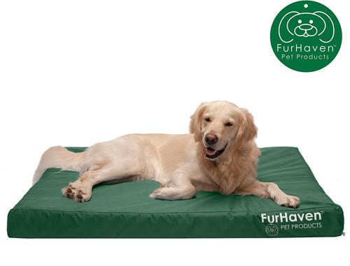 Show full view: FurHaven Deluxe Oxford Full Support Dog & Cat Bed with Removable Cover, forest, Jumbo slide 4 of 10