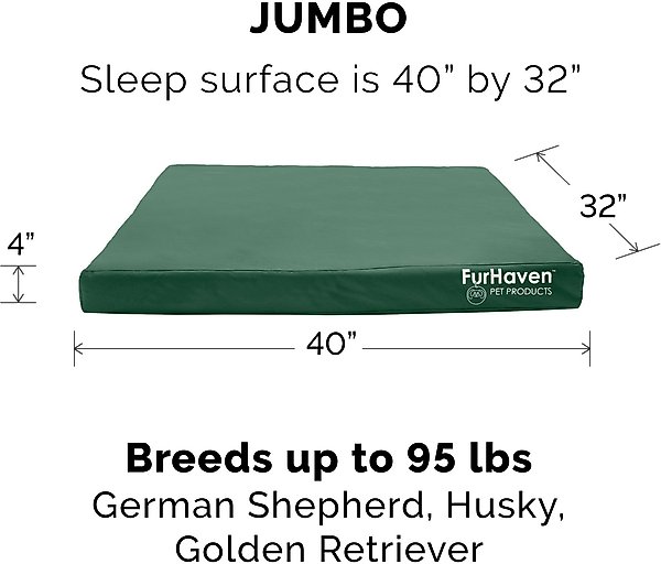 Show full view: FurHaven Deluxe Oxford Full Support Dog & Cat Bed with Removable Cover, forest, Jumbo slide 5 of 10