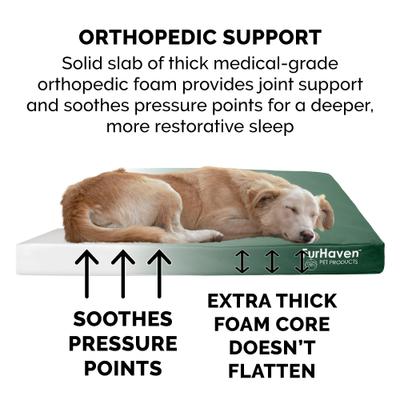 Show full view: FurHaven Deluxe Oxford Full Support Dog & Cat Bed with Removable Cover, forest, Jumbo slide 7 of 10