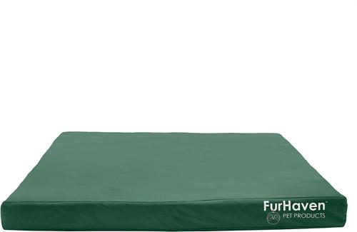 Show full view: FurHaven Deluxe Oxford Memory Foam Indoor/Outdoor Dog & Cat Bed with Removable Cover, Jumbo, forest slide 3 of 10