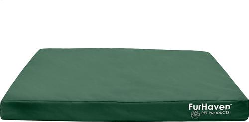 Show full view: FurHaven Deluxe Oxford Memory Foam Indoor/Outdoor Dog & Cat Bed with Removable Cover, Large, forest slide 3 of 10