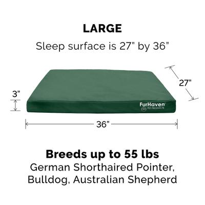 Show full view: FurHaven Deluxe Oxford Memory Foam Indoor/Outdoor Dog & Cat Bed with Removable Cover, Large, forest slide 5 of 10
