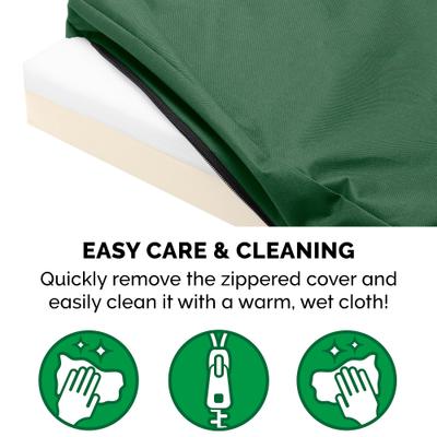 Show full view: FurHaven Deluxe Oxford Memory Foam Indoor/Outdoor Dog & Cat Bed with Removable Cover, Large, forest slide 8 of 10