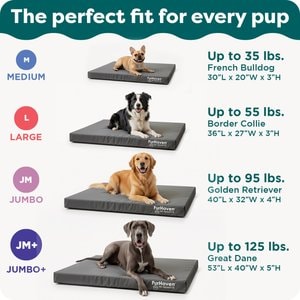 FurHaven Deluxe Oxford Orthopedic Indoor/Outdoor Dog & Cat Bed with Removable Cover, Large, Chestnut