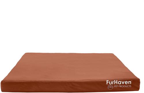 Show full view: FurHaven Deluxe Oxford Orthopedic Indoor/Outdoor Dog & Cat Bed with Removable Cover, Jumbo, Chestnut slide 3 of 10