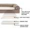 Show in main carousel: FurHaven Faux Fleece Memory Top Bolster Dog Bed with Removable Cover, Cream, Jumbo slide 6 of 11