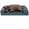 Show in main carousel: FurHaven Faux Fleece Orthopedic Bolster Cat & Dog Bed with Removable Cover, Orion Blue, Large slide 4 of 11
